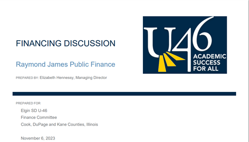 Unite U-46 Initiative Funding Plan - Nov. 6, 2023