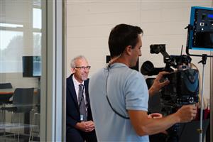 Tony Sanders being interviewed 