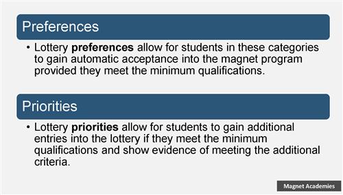 Definitions of Preferences and Priorities