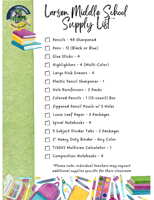 supply list