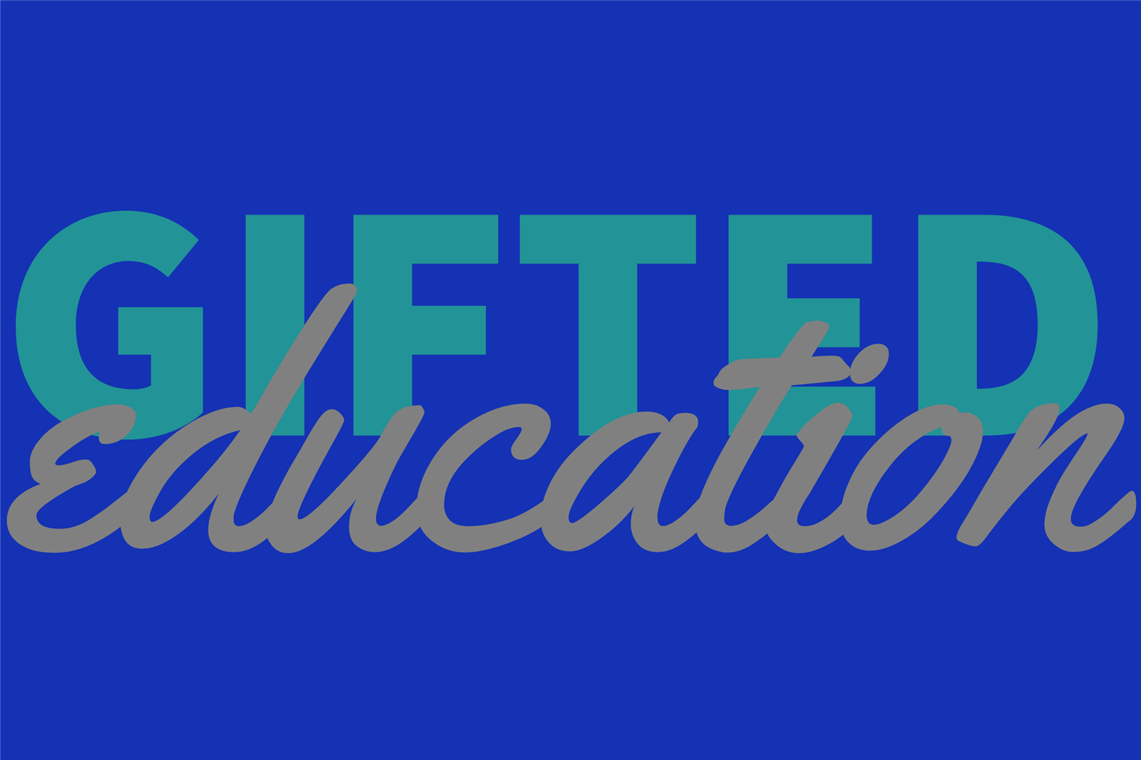 Gifted Education appears over vibrant blue background