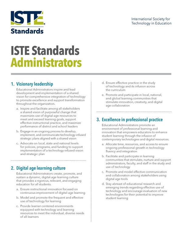 ISTE Administrators Standards
