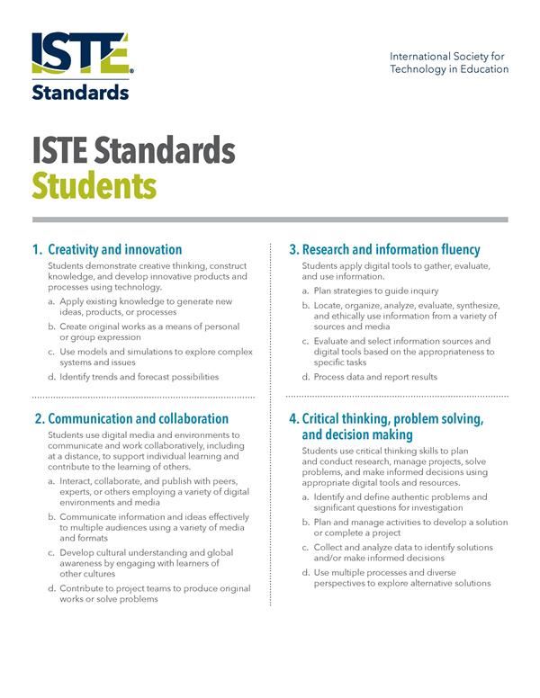 ISTE Student Standards