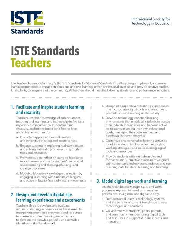 ISTE Teacher Standards