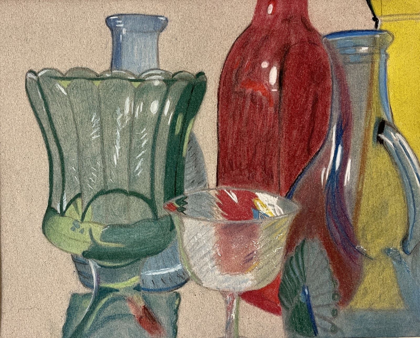  Artwork showing a collection of vases 