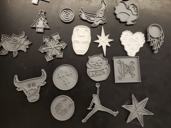  A tray of cookie cutters 