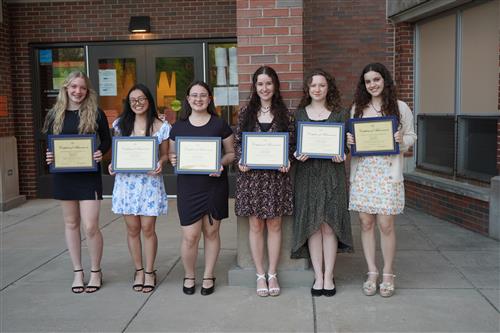Bartlett students with certificates