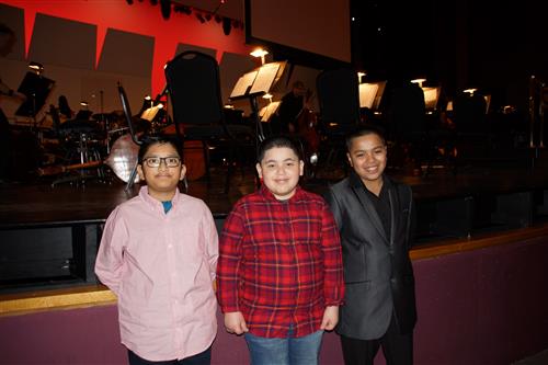 Students from Sunnydale Elementary School at the Elgin Symphony Orchestra 