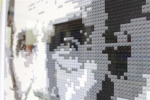 Close up of Lincoln Legos 